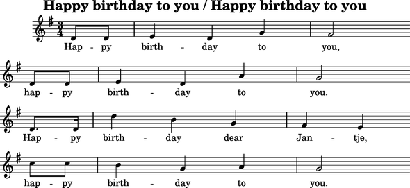 Regelen formaat mooi Speelmuziek - Happy birthday to you / Happy birthday to you
